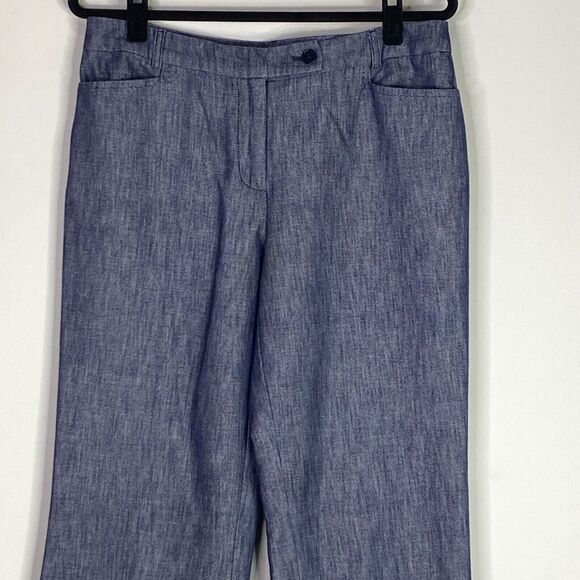 Talbots  Signature Straight Cotton Hemp Pants Women's Size 10 - Picture 5 of 9